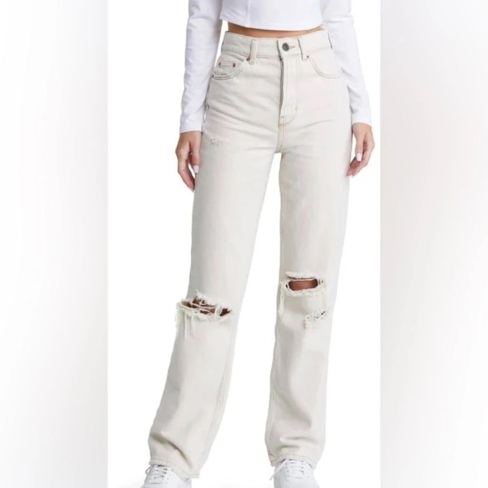 BDG white ripped cowboy jeans
